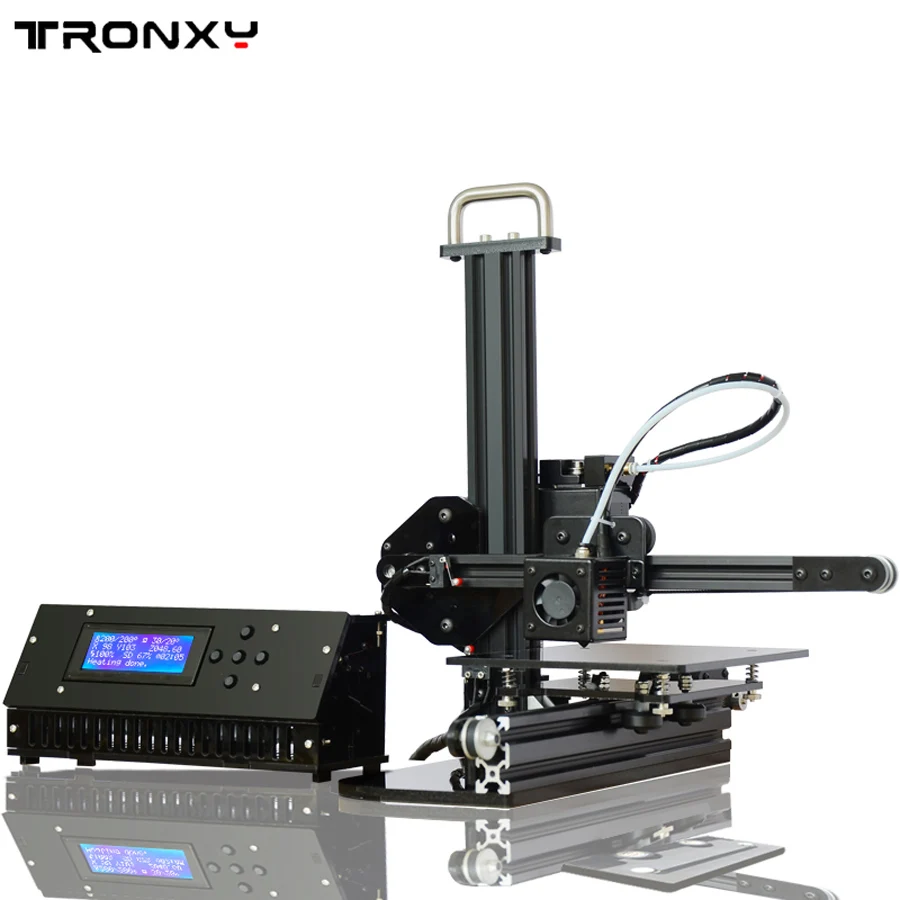 Tronxy X1 3d принтер DIY комплект полная акриловая сборка 3d принтер набор выравнивание легко собрать полный алюминиевый профиль - Цвет: Черный