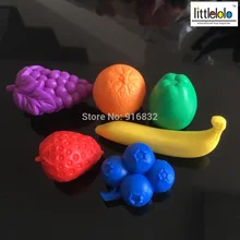 Детские игрушки Монтессори цифры для обучения, имитирующие игрушки из таких фруктов, как виноград, банан, синяя ягода, яблоко, апельсин, клубника