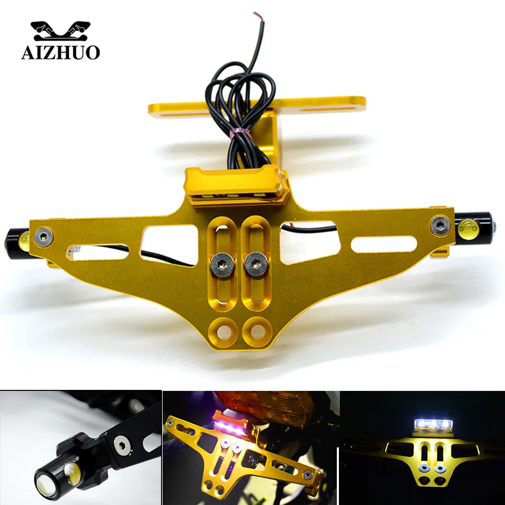 Motorcycle Rear License Plates Holder Led Light Plate For Honda CBR250R CBR 250R CBR300R CBR 300R CB300F CB 300F CB 1000 R