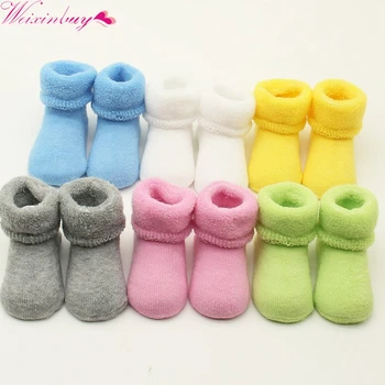 

0-2 Y Baby Girls Boys Newborn Infant Winter Warm Boots Toddler Kids Soft Cotton Socks Booties