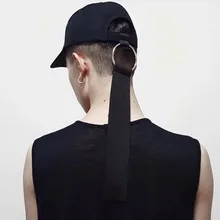 Для мужчин женщины длинный ремень Шапки хлопок Для мальчиков и девочек Шапки удлиненные сзади ремешок snapback шляпа мяч Кепки Черный улица Женский Регулируемая шапки