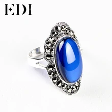 925 Sterling Silver Fashion Natural Semi-Precious Stones Vintage Garnet Rings Women Fairy Jewelry Accessories Girlfriend Gift