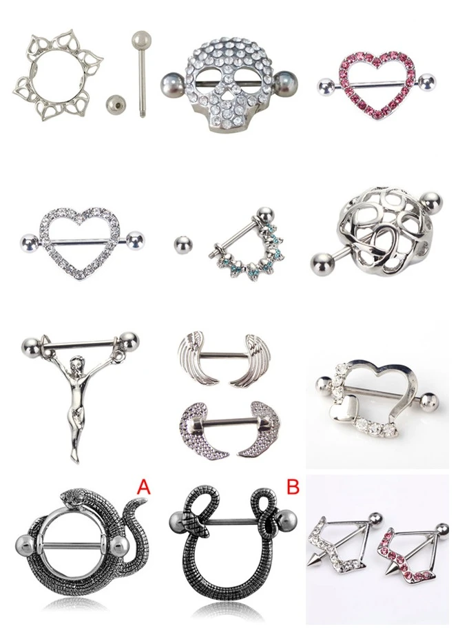 Hot Sale Woman Sexy Nipple Ring Fashion Piercing Clip On Nipple Rings