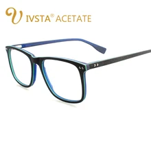 IVSTA деревянные очки ручной работы, мужские деревянные очки, квадратные очки для близорукости, оптические линзы, ацетатная оправа, большие, негабаритные