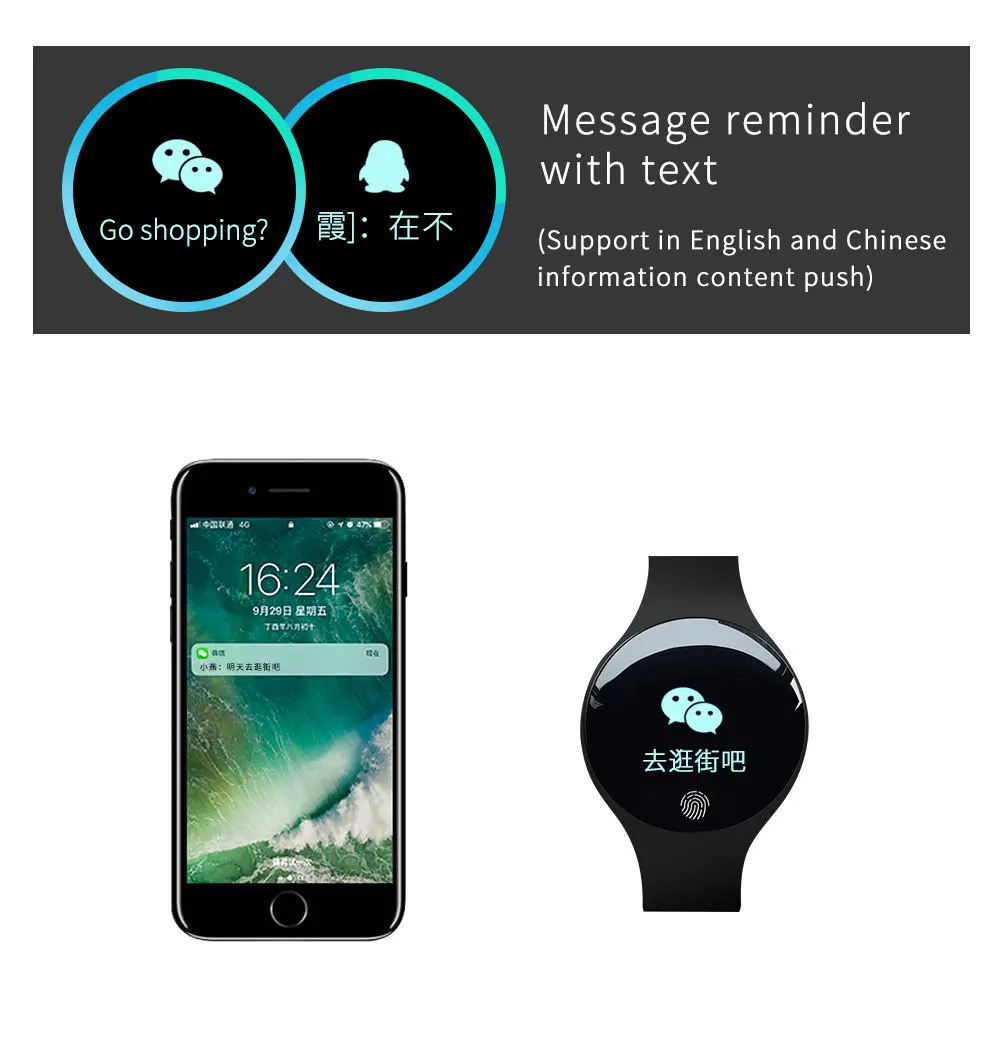 SD01 для мужчин и женщин Молодежный вибрирующий будильник браслет счетчик шагов Bluetooth Смарт часы спортивные часы водонепроницаемые Прямая поставка