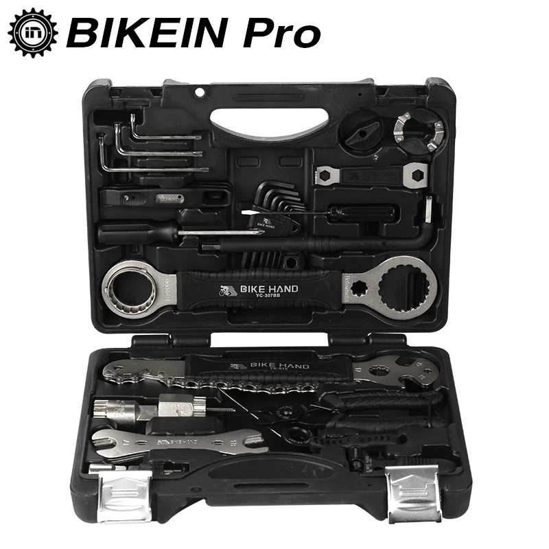 

BIKEIN 18 in 1 Bike Repair Tools Kit Set Multifunction MTB Tire Chain Repair Tools Spoke Wrench Hex Screwdriver Bicycle Tools