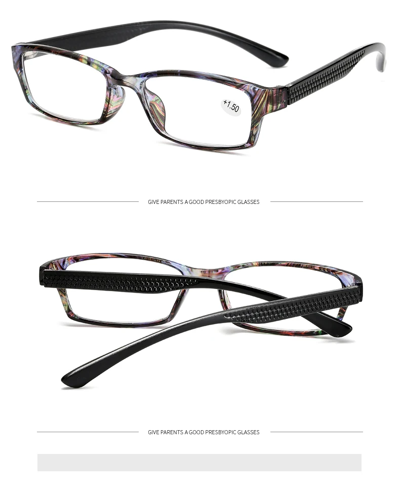 Ретро для женщин очки для чтения Винтаж бренд Ясно пластик Eyewears Красочные очки дальнозоркостью диоптрическая лупа очки