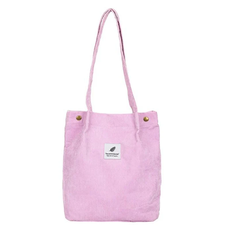 High Capacity Women Corduroy Tote Ladies Casual Solid Color Shoulder Bag Foldable Reusable Women Shopping Beach Bag High Capacity Women Corduroy Tote Ladies Casual Solid Color Shoulder Bag Foldable Reusable Women Shopping Beach Bag