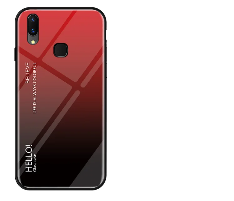 Tempered Glass Case for Vivo Y95 Y91 Y93 Y67 Y79 Y75 Y85 Y97 Cover Gradient Glass Case for Vivo X23 X9 X9s V11 Pro V11i V7 Z3i  (10)