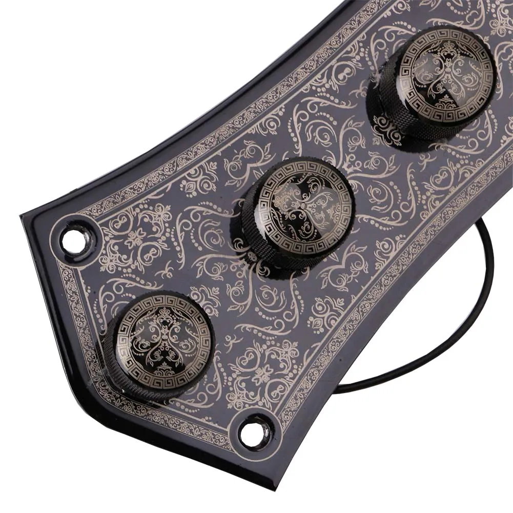 1 unidad de placa de control de interruptor junids B para guitarras Fender Jazz Bass superficie cromada Guitarra accesorios y piezas 1 unidad de placa de control de interruptor junids B para guitarras Fender Jazz Bass superficie cromada Guitarra accesorios y piezas