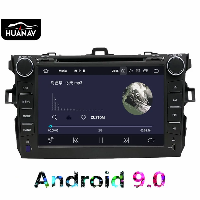 Perfect Newest Android9.0 Car DVD player GPS navigation For Toyota Corolla 2007-2013 car Radio player Multimedia head uint tape recorder 5