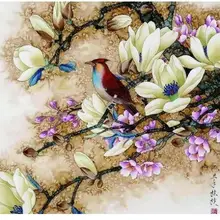 8743 птица на цветы-краска по комплекты номеров для взрослых DIY