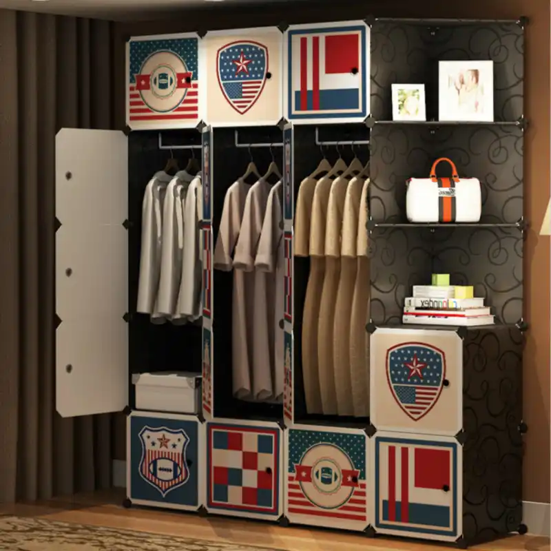 Simple Modern Wardrobe Assembly Plastic Wardrobe Rental Bedroom