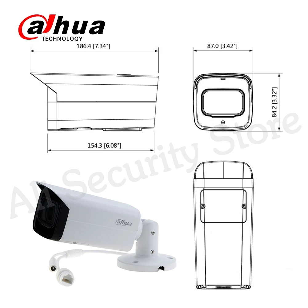 Dahua IPC-HFW4631H-ZSA 6MP ip-камера Встроенный микрофон слот карты Micro SD 2,7-13,5 мм 5X зум VF Объектив PoE видеокамера наблюдения с технологией WDR с кронштейном