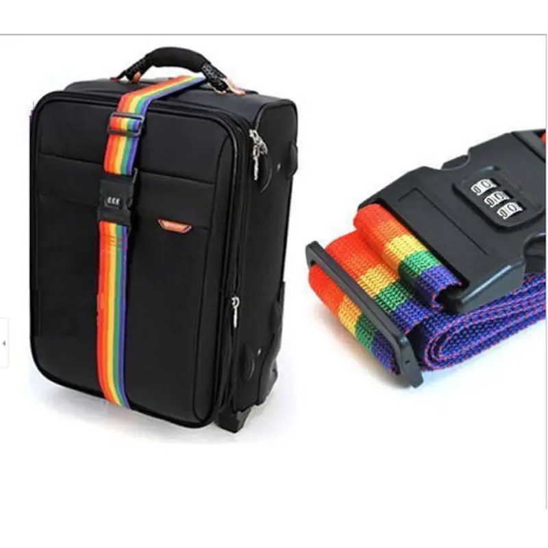

Travel Luggage Suitcase PASSWORD Secure LOCK Durable Nylon Packing Strap Belt