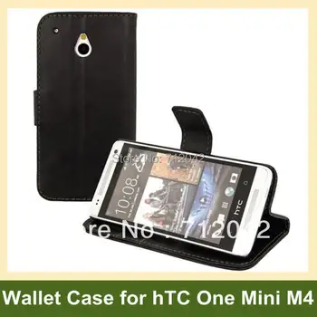 

Multicolor Wallet Flip Case for hTC One Mini M4 PU Leather Case for hTC One Mini hTC M4 hTC 601e Free Ship