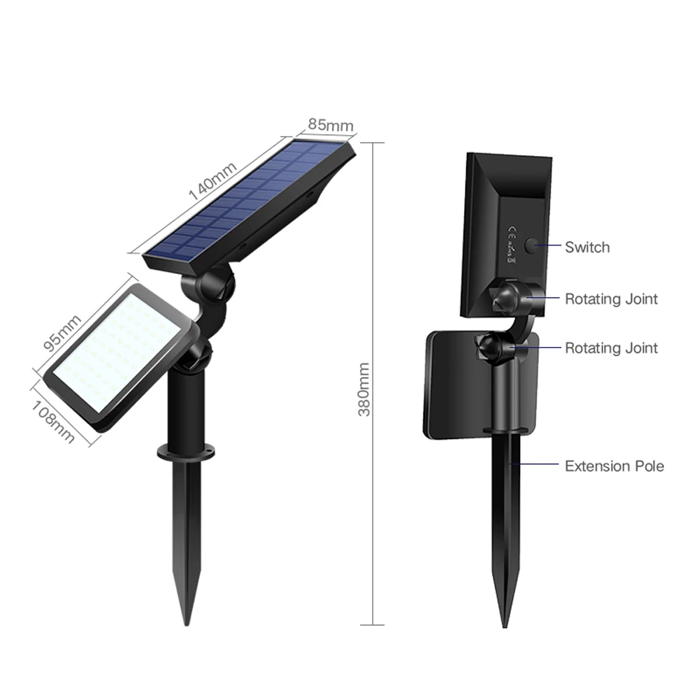 Goede Koop KHLITEC 48 LED Solar Light Draagbare Zonne energie Lampen IP65 Home Yard Outdoor