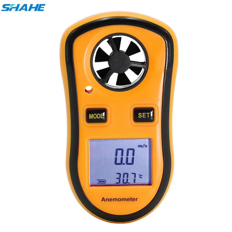 

SHAHE 0-30m/s Portable Anemometer Anemometro Thermometer Wind Speed Gauge Meter Windmeter -10 45C Temperature Tester Air Gauge