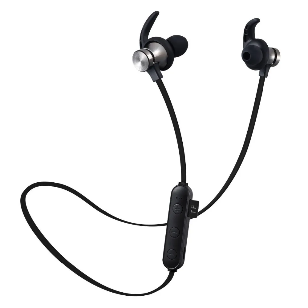 Спортивные Беспроводные Bluetooth-наушники вкладыши TF-карта магнитная