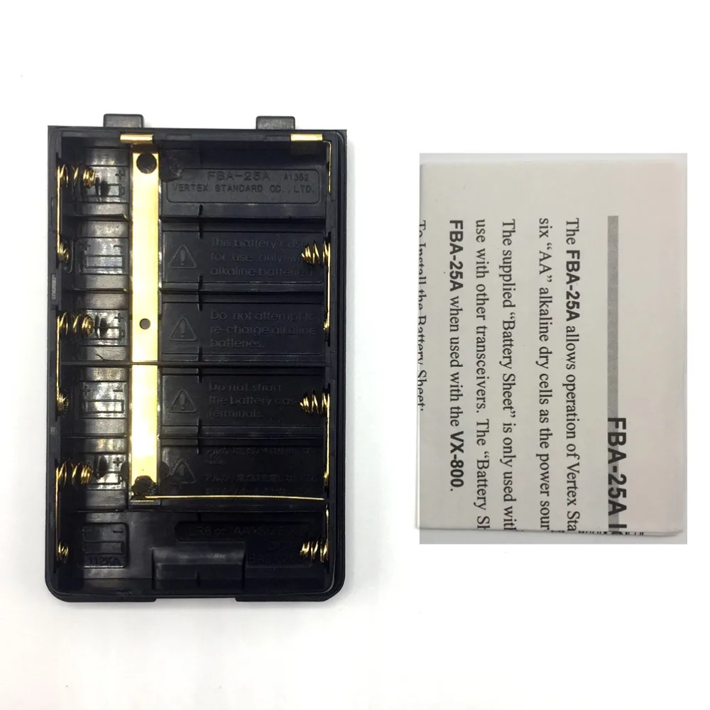 FBA-25A 6*AA Battery Case Shell Pack for Yaesu/VERTEX Portable Radio Walkie Talkie FT60R/E VXA-200 VXA-210 VXA-300 VX-150 D010 | Мобильные