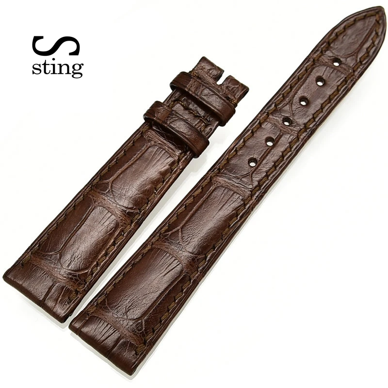 

Sting Strap 14 16 18 20 22 24mm Brown Color Alligator Material Watchband Replacement For Universal Watches Men Strap