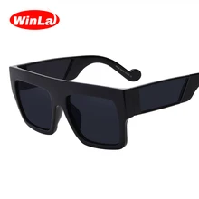Winla солнцезащитные очки Квадратные солнцезащитные очки модные плоские Солнцезащитные очки женские оригинальные брендовые дизайнерские унисекс зеркальные UV400 линзы WL1025