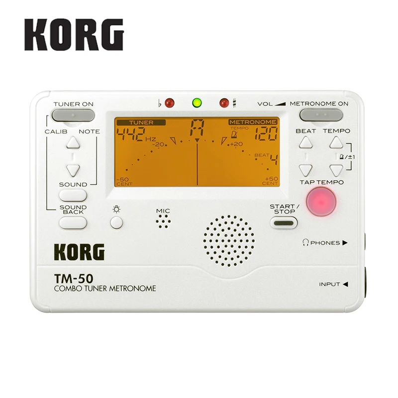 KORG TM-50 TM60 комбинированный тюнер/Метроном используется для духовых, гитарных, укулеле и фортепианных клавишных инструментов(можно выбрать CM200