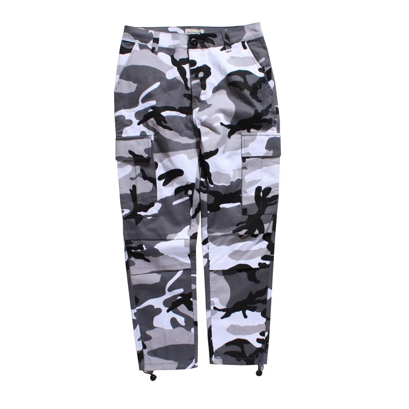 GONTHWID цветные камуфляжные брюки карго мужские модные мешковатые тактические брюки хип-хоп повседневные Хлопковые Штаны с несколькими карманами уличная одежда - Цвет: Gray