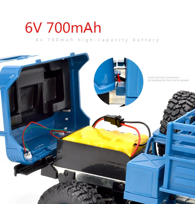 Радиоуправляемый грузовик 4WD с дистанционным управлением внедорожник газ V66 грузовик-перевозчик 2,4G Рок Гусеничный электронные игрушки детские рождественские подарки