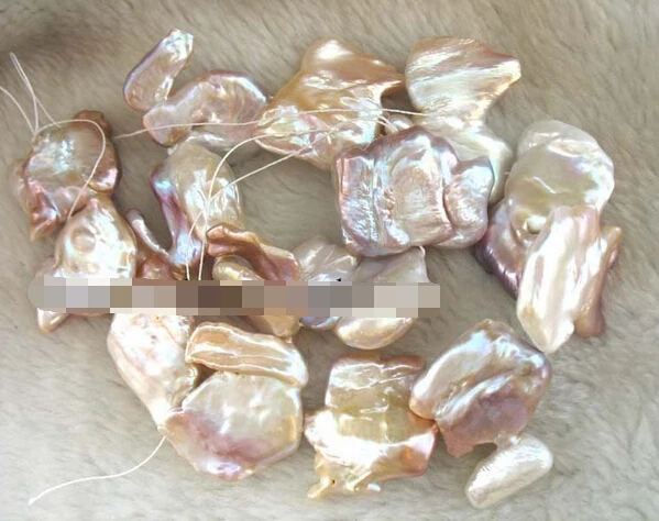 

xiuli 000404 BIGGER! freshwater pearl purple flat reborn keshi 15