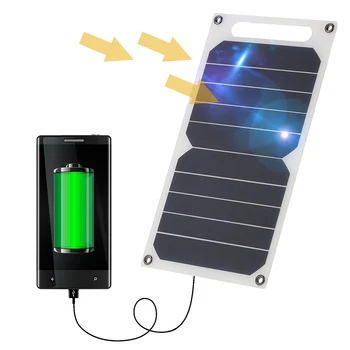 

Dropshipping Solar Panel 5V 5W USB Monocrystalline Solar Panel Charger Emergency 1000 mah Power Bank Quick Charger