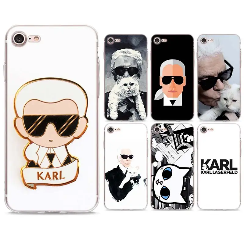 

Karl Lagerfeld Silicone case cover for Apple iPhone 7 8 Plus 6 6s Plus 5 5s X XR XS MAX TPU Soft Phone cases