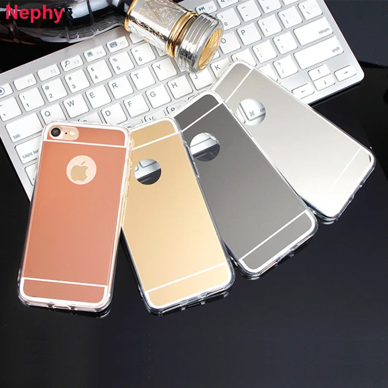 

Luxury Mirror Ultra thin Silicon Case For iPhone 6 s 6S 7 7S iPhone 8 Plus X 10 5 5S 5SE 6Plus 6SPlus 7Plus 8Plus Bumper Cover