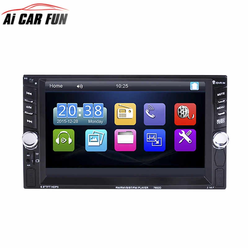 7652D 2Din Car font b Radio b font Auto Audio Player autoradio 6 6 HD Touch