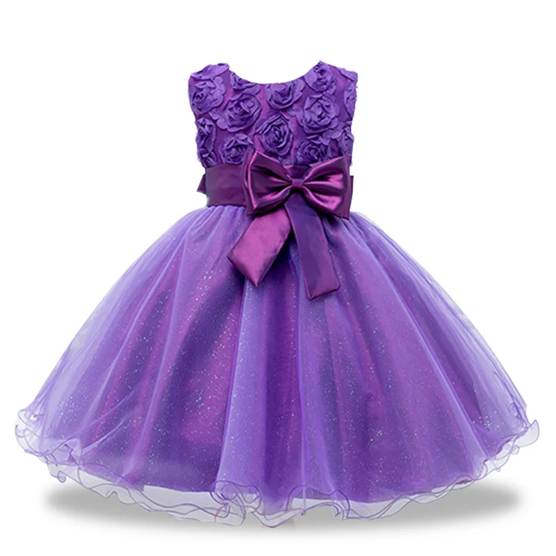New Year Flowers Flower Dresses For Wedding Party Baby Girls Christmas Party Princess Clothing Children