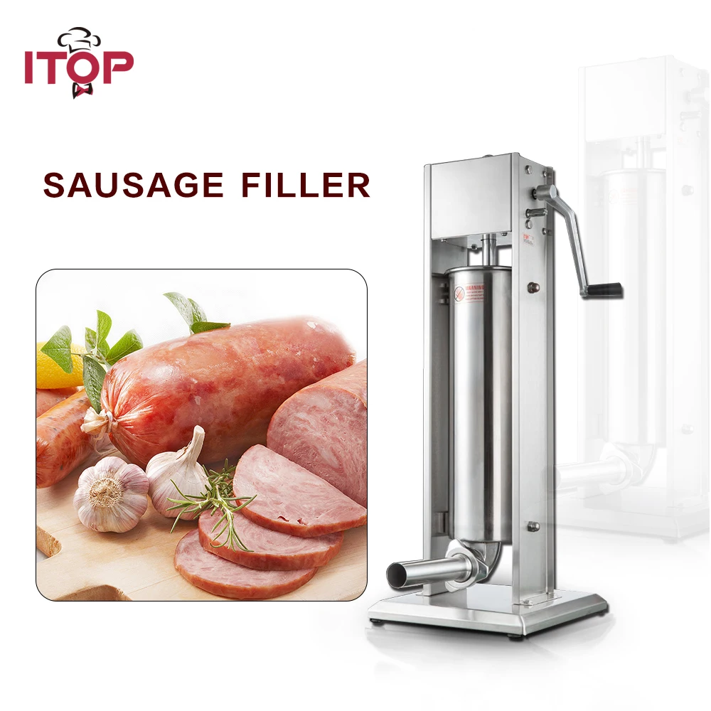 

ITOP Stainless Steel 3L/5L/7L Manual Sausage Stuffers Sausage Fillers Commercial Heavy Duty Food Filling Machine Machine