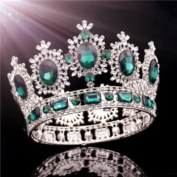 

Bridal tiara Wedding Crown for women crystal diadem pageant prom hair ornaments queen king head jewelry accessories