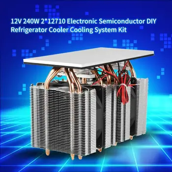 

240W DIY Refrigerator Cooler 2*12710 Electronic Semiconductor Refrigeration 12V DIY Refrigerator Cooler Cooling System Kit