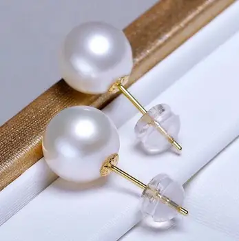 

classic 10-11 mm white pearl earring