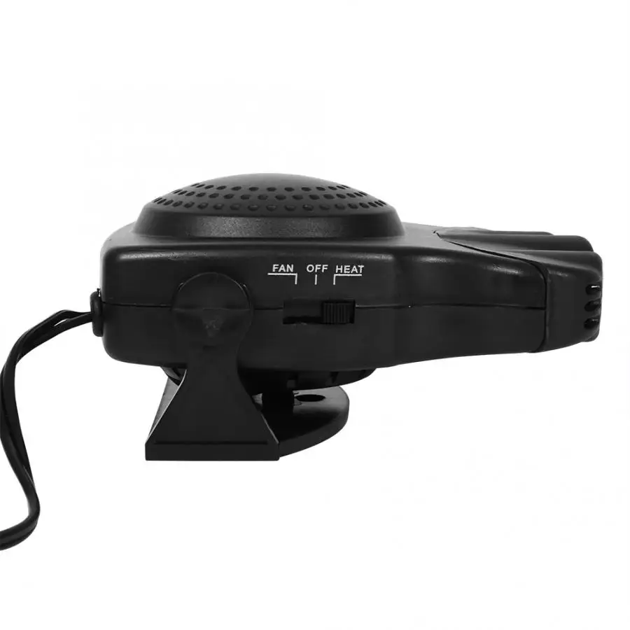 12V Portable Car Heater Auto Ceramic Heater Cooling Fan 150W Auto Vehicle Electronic Heater or Fan with 360 Degree Rotatable Bas