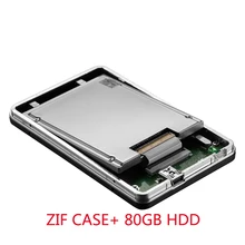 Zheino 1.8″ inch 80GB HDD External hard drive USB 2.0 hdd case with ZIF PATA 80GB hard disk drive