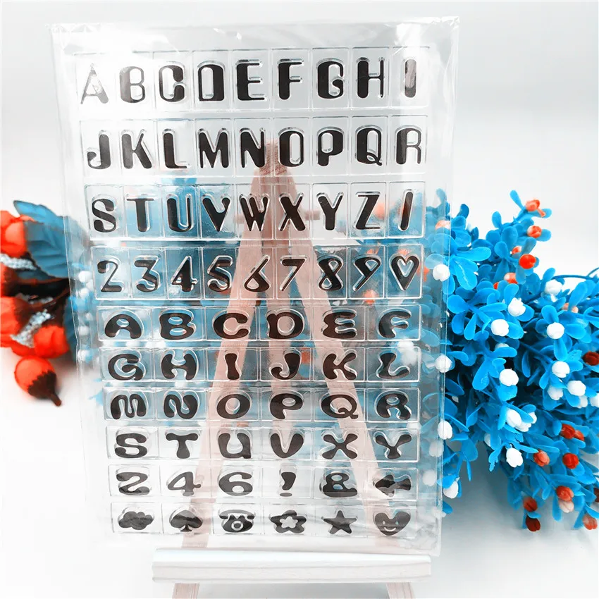 

Hot sale English alphabet Transparent Clear Stamps / Silicone Seals Roller Stamp for DIY scrapbooking photo album/Card Making