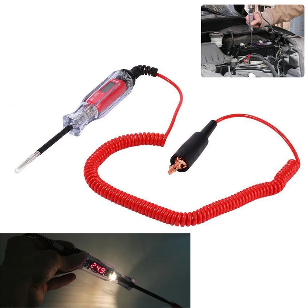 

3V-48V Digital Electric Circuit LCD Tester Test Light Car Trailer RV Snowmobile --M25