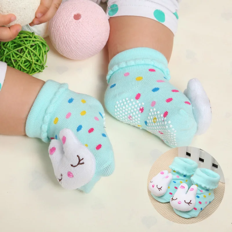 

Cute Rabbit Newborn Autumn Winter Socks Infant Cartoon Anti Slip Floor Soft Sole Sock Shoes Drop Shipping