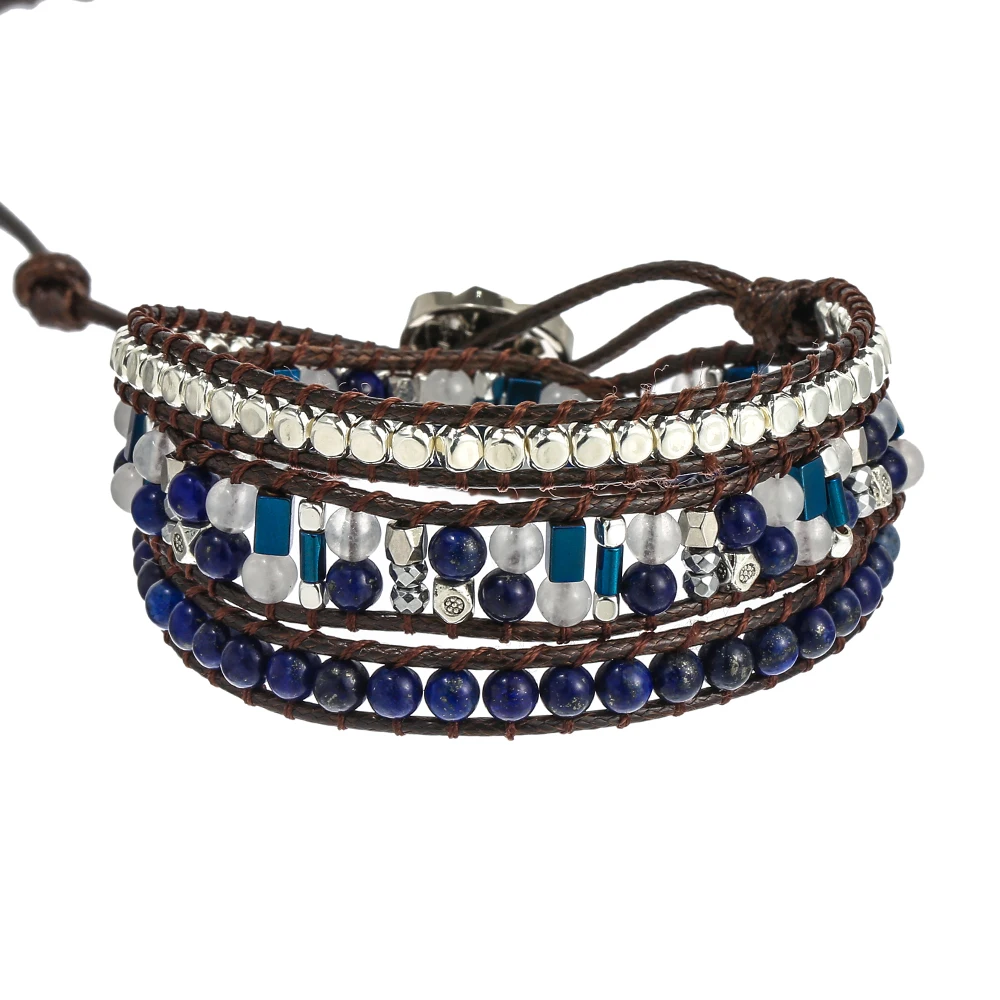 

New Design Women Handmade Boho 3 Wrap Friendship Bead Bracelet, Boot Strap Jewelry