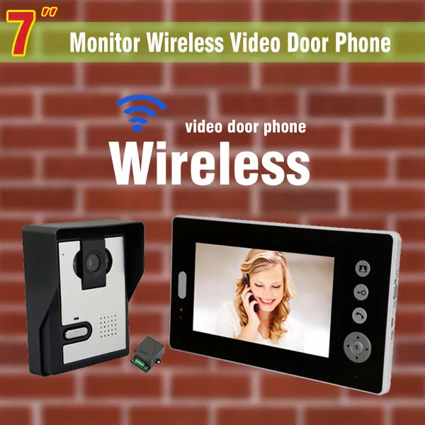 Wireless Video Intercom System 7 Inch Video DoorPhone Doorbell Intercom video door phone wireless video intercom system 1 V 1