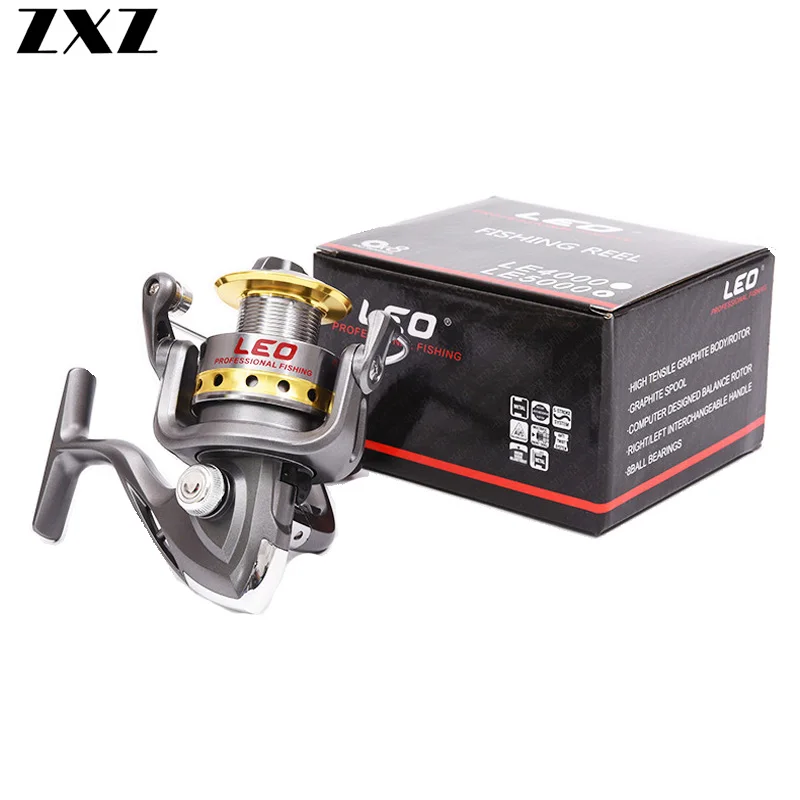 

Full Metal Spinning Fishing Reel Saltwater Carp 8BB Gear Ratio 5.5:1 Fishing Articles LE1000-7000 Series Wheel Tackle Tool Pesca