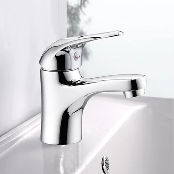 

Kitchen bathroom copper faucet single hole cold and hot faucet cold and warm basin head water tap wx5111155