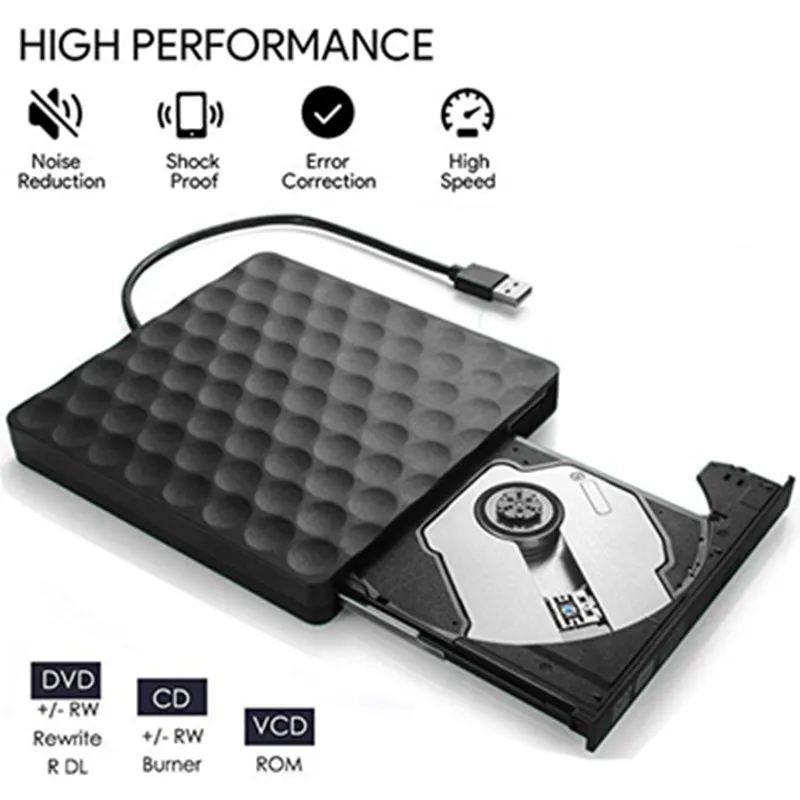 Kuwfi USB 3 0 внешний DVD диск CD DVD-RW Rom реписатель горелки Писатель 5 Гбит/с для ноутбуков