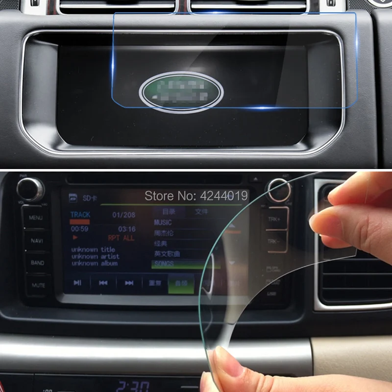 

H9 Anti-Fingerprint GPS Navigation Screen Protectors Sticker Car DVD Protective Film Tempered Glass For Range Rover
